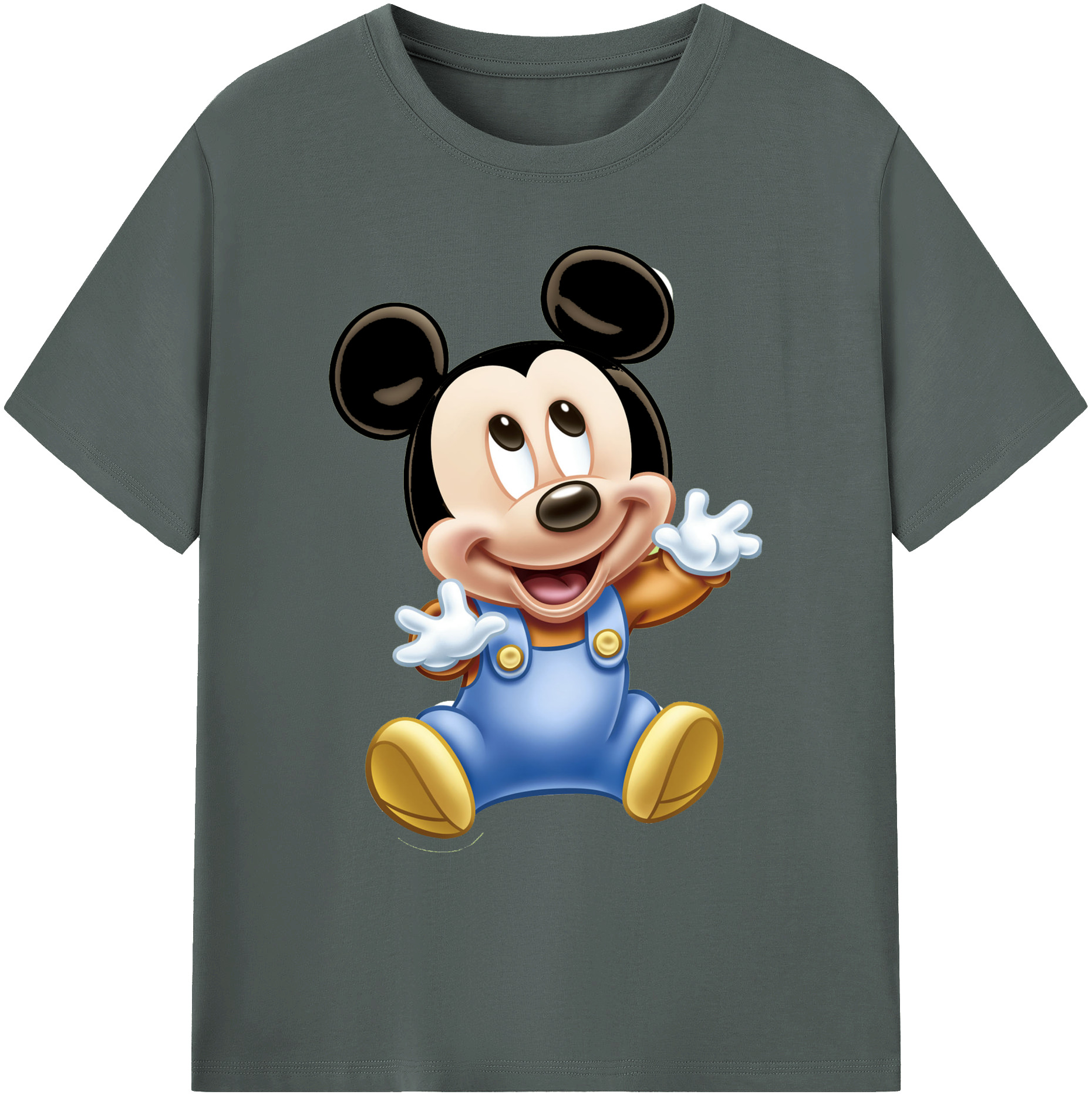 ミッキーマウス Mickey Mouse 綿100％ メンズ半袖Tシャツ｜肌触りやわらか＆通気性